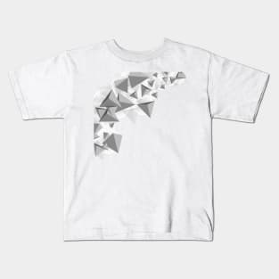 Triangle Polygon mesh gray pyramids Kids T-Shirt